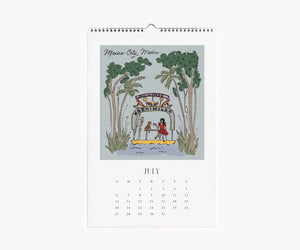 2025 Travel Sketchbook Wall Calendar by Rifle Paper Co