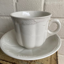 Load image into Gallery viewer, Vintage Royal Crownford Ironstone White Wheat Cup and Saucer
