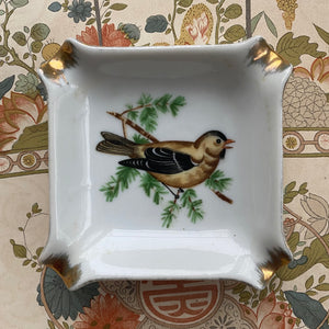 Vintage Porcelain Bird Ashtray