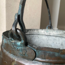 Load image into Gallery viewer, 19th Century Antique French Hammered Copper Pot with Forged Handle
