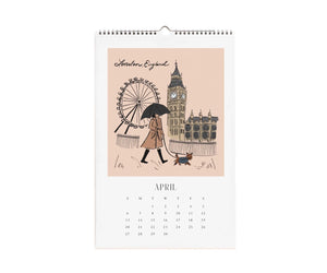 2025 Travel Sketchbook Wall Calendar by Rifle Paper Co