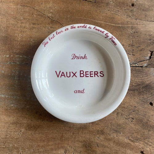 Vintage Vaux Beers Advertising Dish