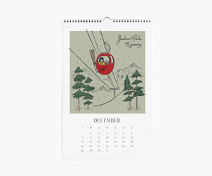 2025 Travel Sketchbook Wall Calendar by Rifle Paper Co