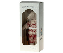 Load image into Gallery viewer, Maileg Winter Mouse with Ski Set - Mum
