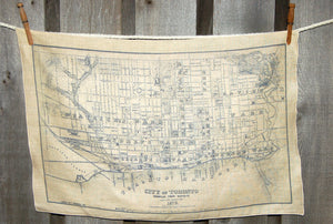 Vintage City of Toronto Map Tea Towel