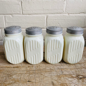 Vintage Milk Glass Hoosier Spice Jar