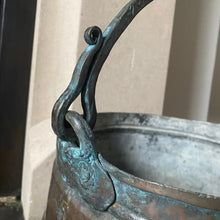 Load image into Gallery viewer, 19th Century Antique French Hammered Copper Pot with Forged Handle
