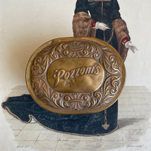 Load image into Gallery viewer, Antique Pozzoni’s Pressed Brass Loose Powder Tin
