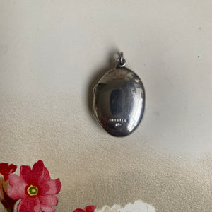 Antique Sterling Silver Oval Locket