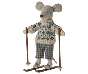 Maileg Winter Mouse with Ski Set - Dad