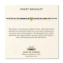 Load image into Gallery viewer, Brightly Beaded Heart Bracelet by Cast of Stones
