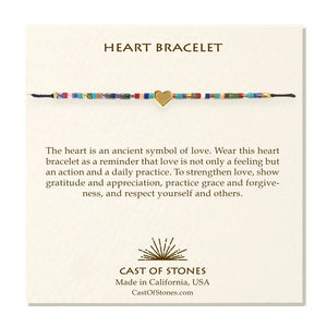 Brightly Beaded Heart Bracelet by Cast of Stones