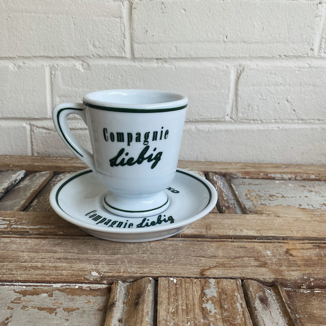 Rare Vintage Porcelain Advertising Cup and Saucer