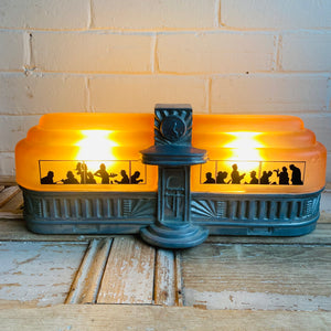 Rare Art Deco Large Odeon Dining Car Light, c1930