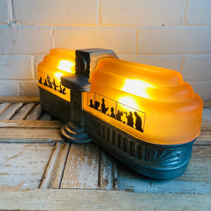 Rare Art Deco Large Odeon Dining Car Light, c1930