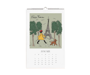 2025 Travel Sketchbook Wall Calendar by Rifle Paper Co