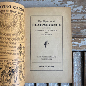 Vintage The Mysteries of Clairvoyance Booklet c1930s