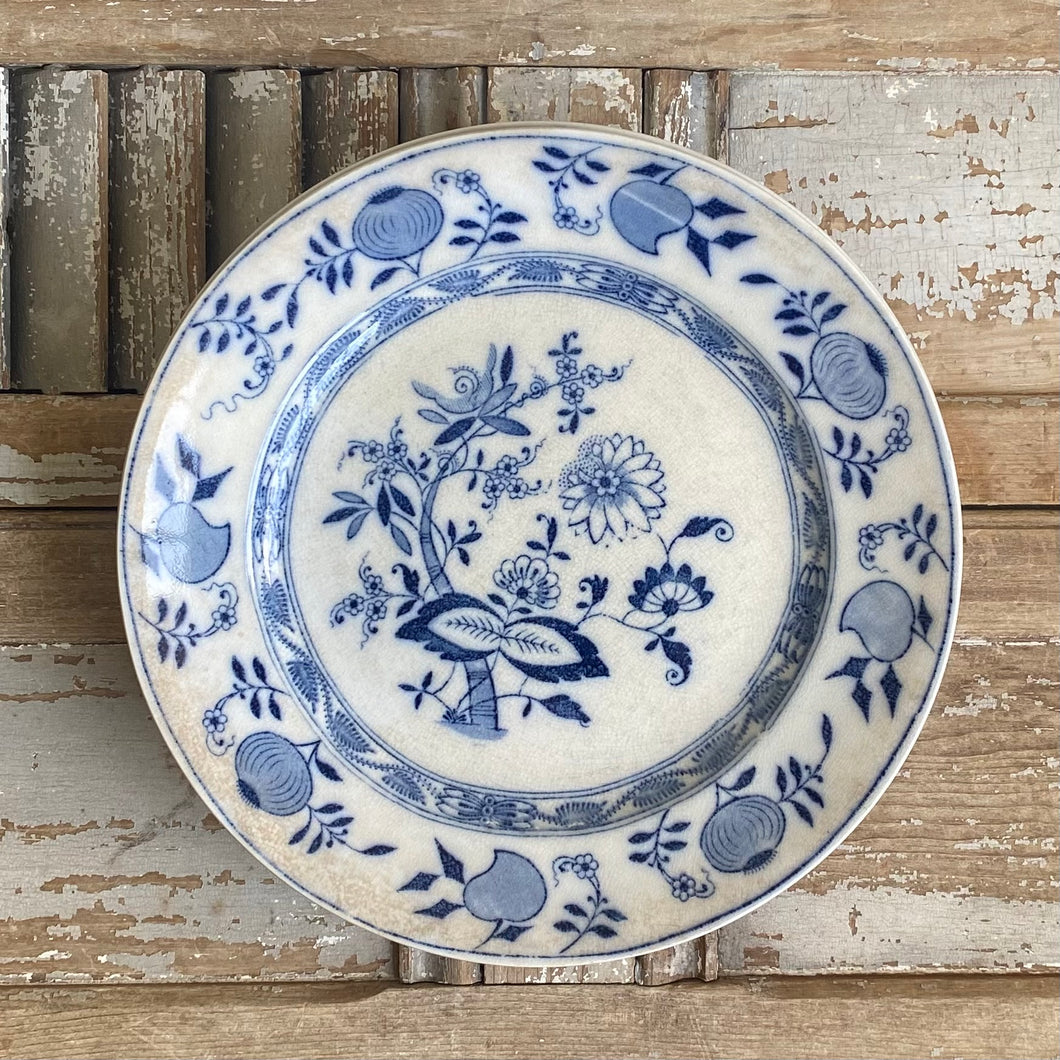 Antique Blue + White Staffordshire Dinner Plate Set