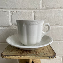 Load image into Gallery viewer, Vintage Royal Crownford Ironstone White Wheat Cup and Saucer
