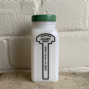 Vintage Griffith’s Milk Glass Spice Jars