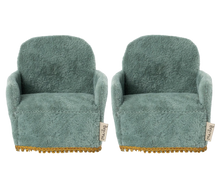 Load image into Gallery viewer, Maileg Mouse Armchair Set/2 - Blue Velvet
