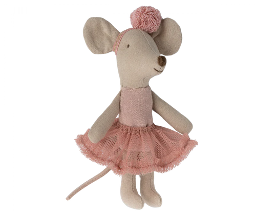 Maileg - Little Sister Ballerina Mouse - Rose