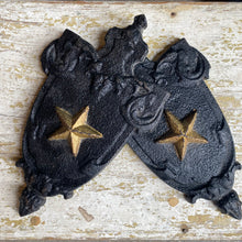 Load image into Gallery viewer, Pair of Antique Cast Iron Plaques
