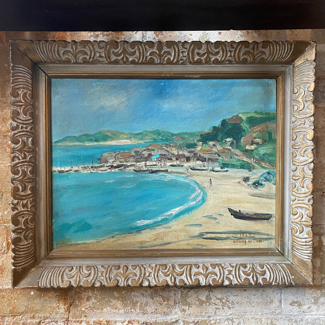 Vintage Beach Painting c1967