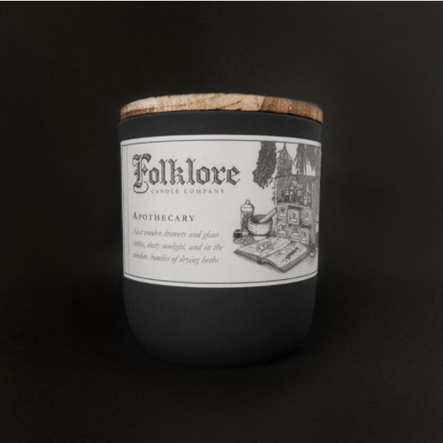 Apothecary Candle 10oz by Folklore Candle Company Made in Ontario Canada