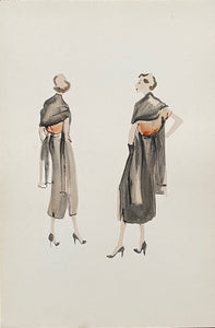 Mid-Century Vogue Fashion Sketches – Blackbird Vintage Finds