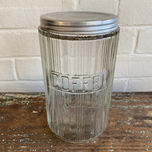 Load image into Gallery viewer, Vintage Glass Hoosier Coffee Jar
