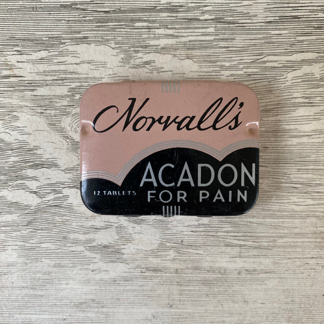 Vintage Norvall‚Äôs Pill Tin c1940