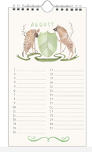 Load image into Gallery viewer, Animal Crest Birthday Calendar from The Regional Assembly of Text in Vancouver BC
