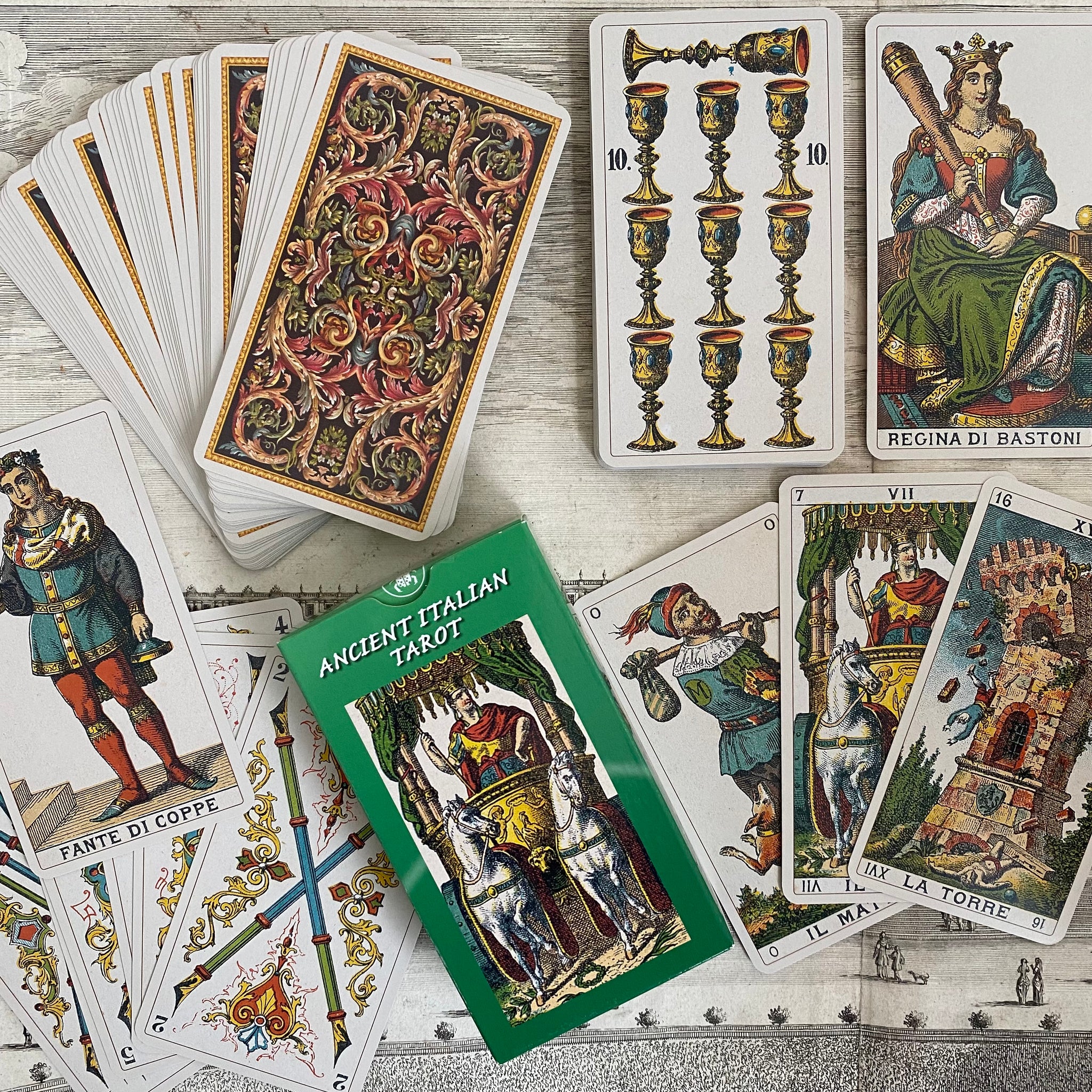 Ancient Italian Tarot Card Deck – Blackbird Vintage Finds