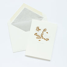 Load image into Gallery viewer, Two Turtle Doves Letterpress Christmas Card by Meticulous Ink in England
